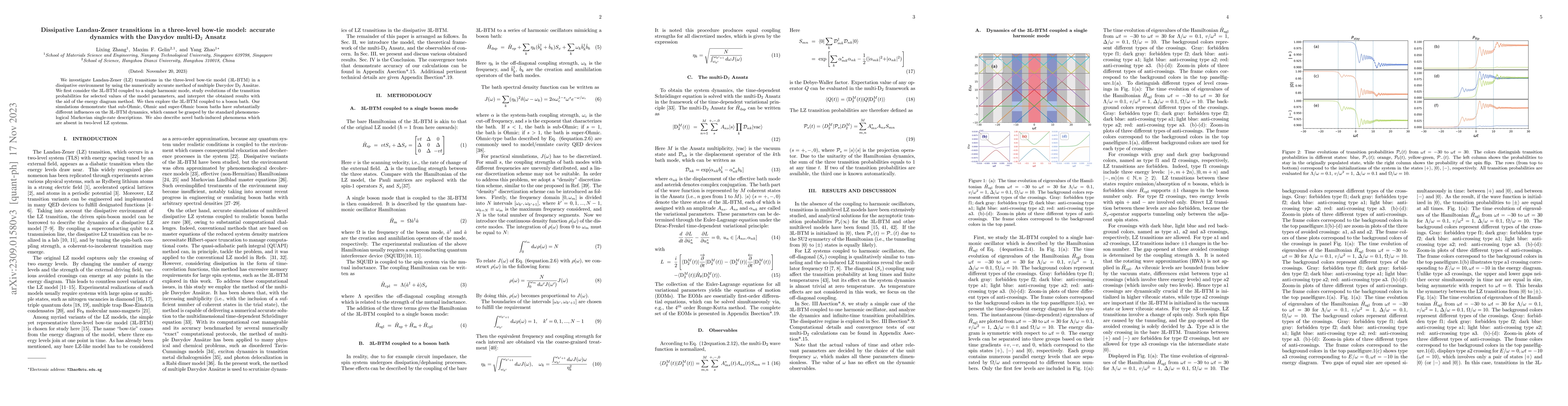 Thumbnail for Dissipative Landau-Zener transitions in a three-level bow-tie model:
  accurate dynamics with the Davydov multi-D2 Ansatz