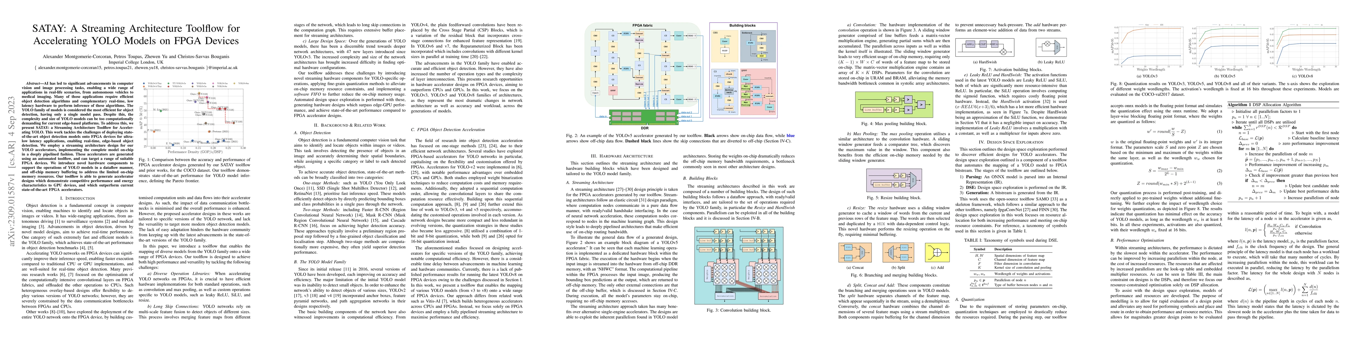 Thumbnail for SATAY: A Streaming Architecture Toolflow for Accelerating YOLO Models on
  FPGA Devices