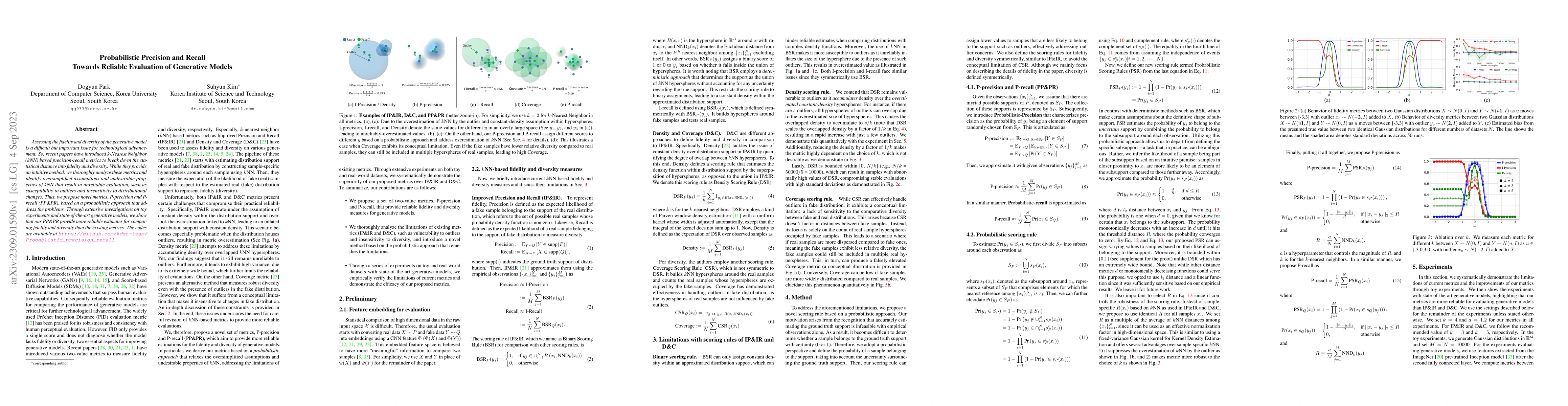Thumbnail for Probabilistic Precision and Recall Towards Reliable Evaluation of
  Generative Models
