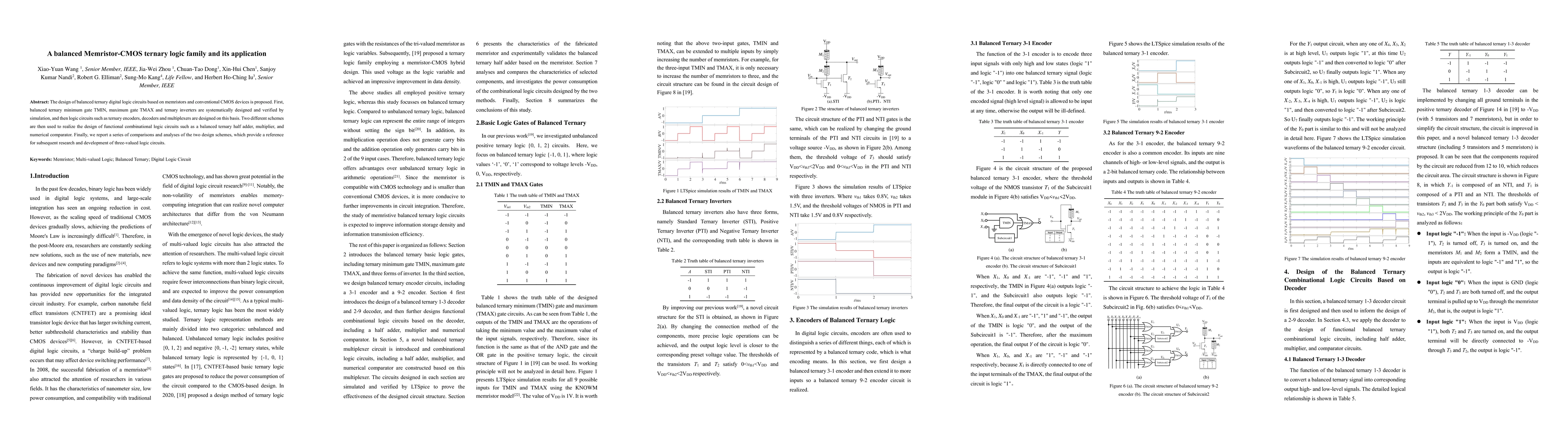 Thumbnail for A balanced Memristor-CMOS ternary logic family and its application