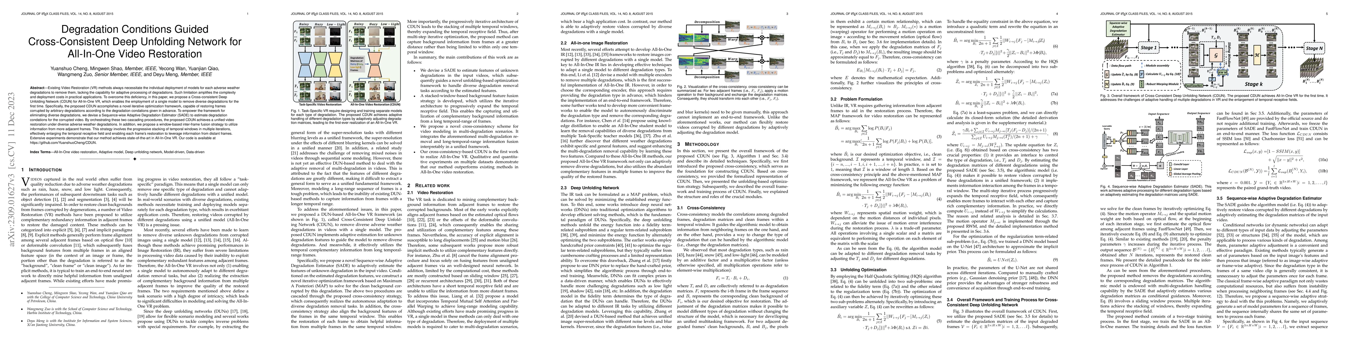 Thumbnail for Cross-Consistent Deep Unfolding Network for Adaptive All-In-One Video
  Restoration