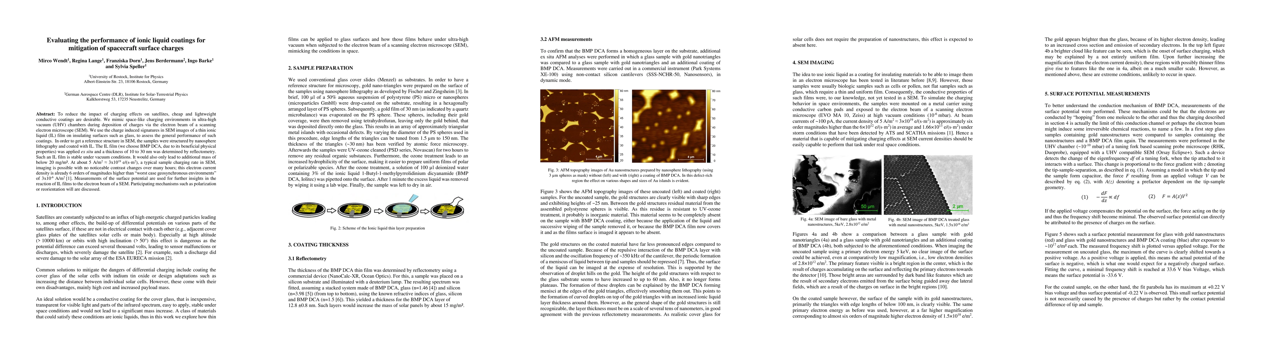 Thumbnail for Evaluating the performance of ionic liquid coatings for mitigation of
  spacecraft surface charges