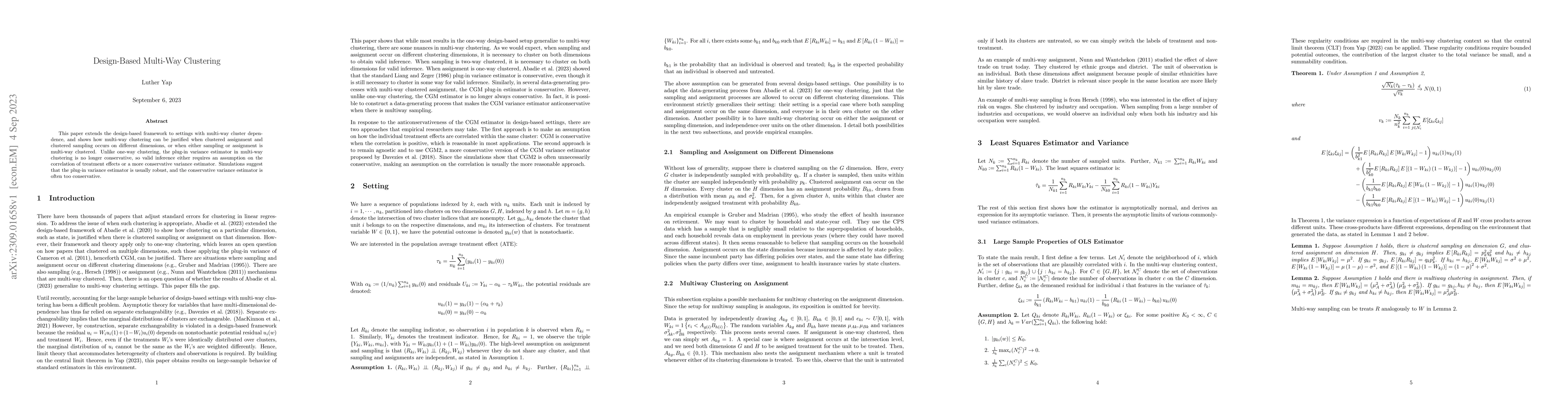 Thumbnail for Design-Based Multi-Way Clustering