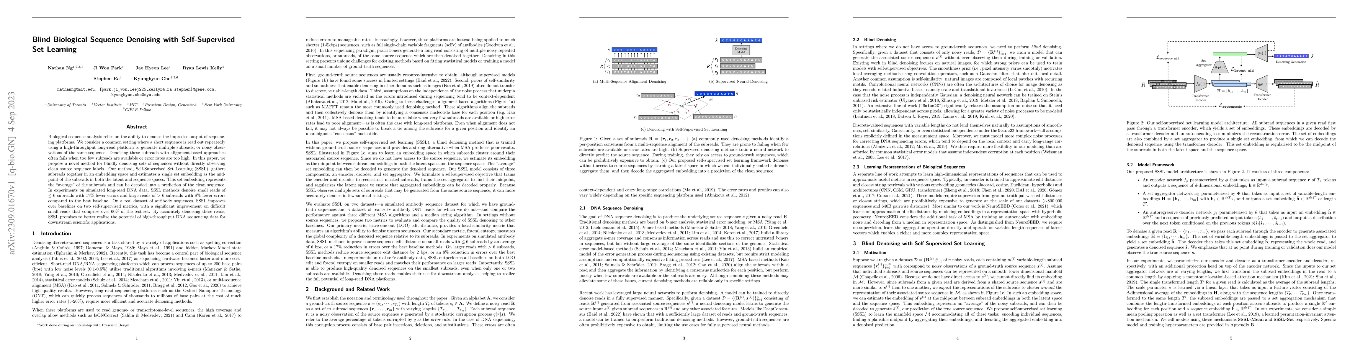 Thumbnail for Blind Biological Sequence Denoising with Self-Supervised Set Learning