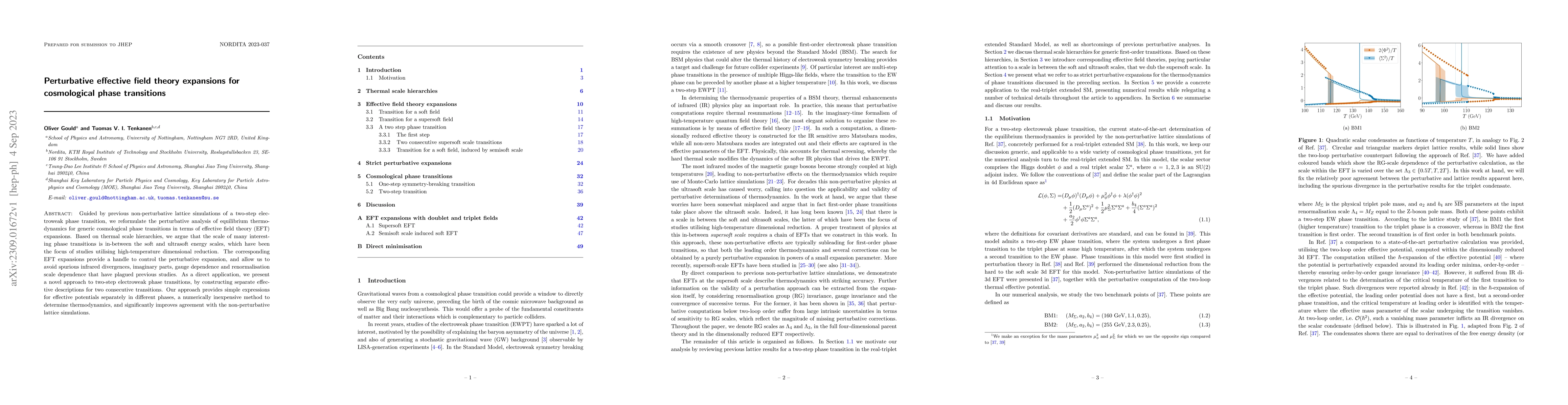 Thumbnail for Perturbative effective field theory expansions for cosmological phase
  transitions