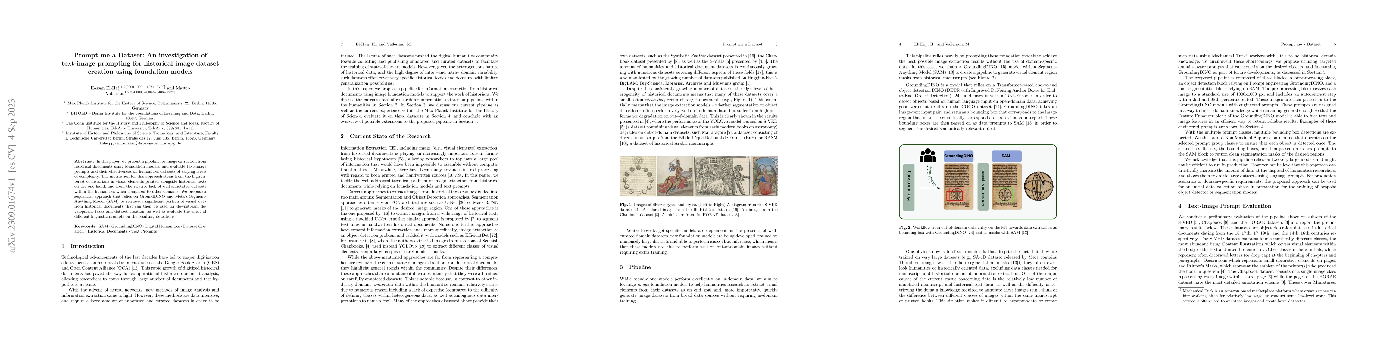 Thumbnail for Prompt me a Dataset: An investigation of text-image prompting for
  historical image dataset creation using foundation models