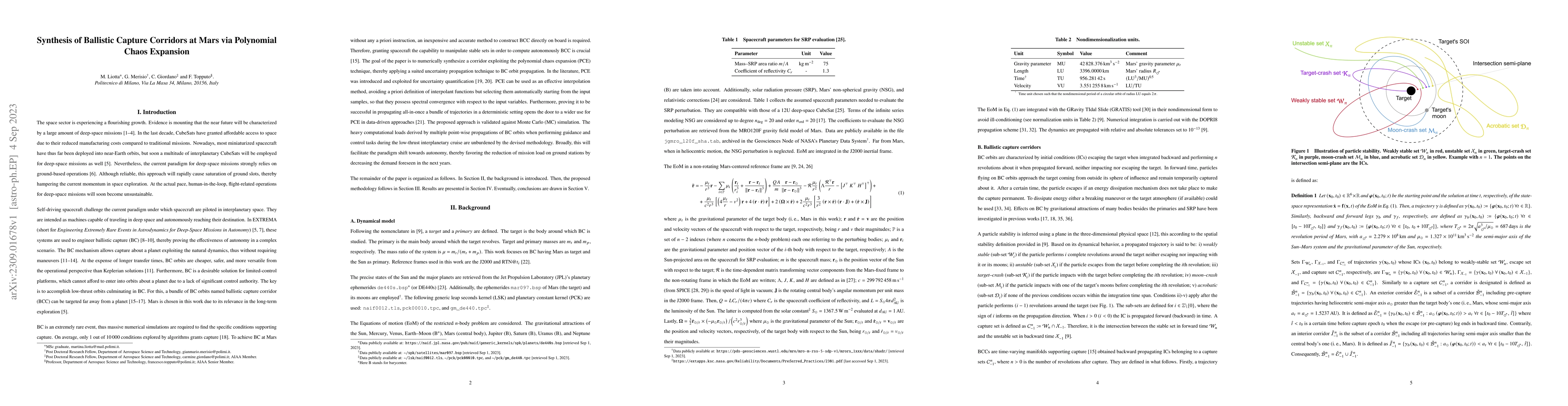 Thumbnail for Synthesis of Ballistic Capture Corridors at Mars via Polynomial Chaos
  Expansion