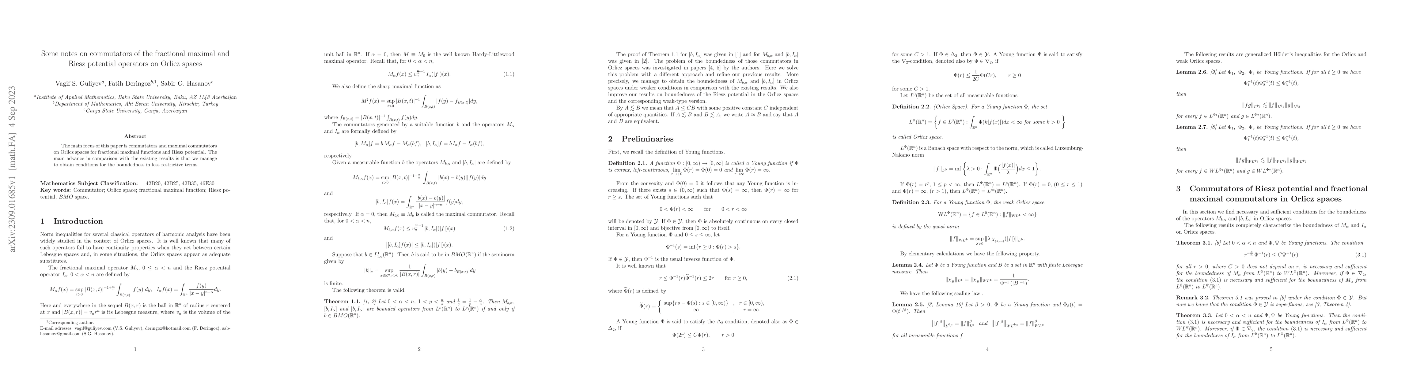 Thumbnail for Some notes on commutators of the fractional maximal and Riesz potential
  operators on Orlicz spaces