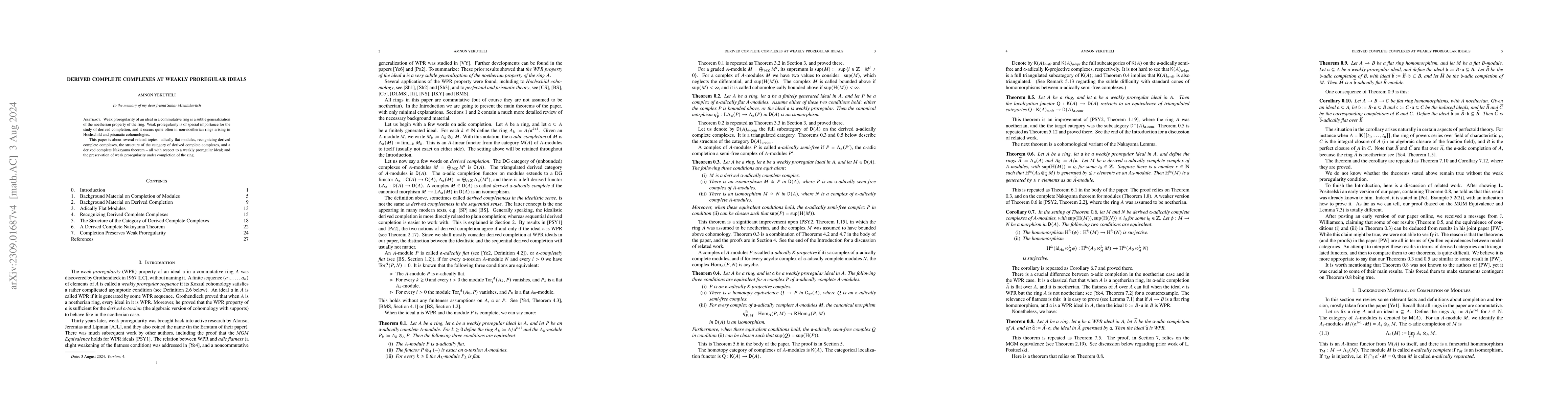 Thumbnail for Derived Complete Complexes at Weakly Proregular Ideals