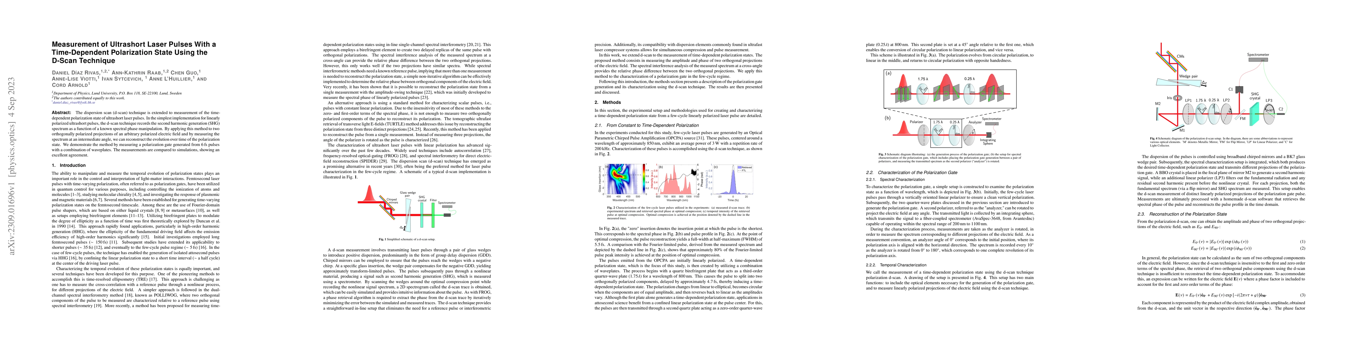 Thumbnail for Measurement of Ultrashort Laser Pulses With a Time-Dependent
  Polarization State Using the D-Scan Technique