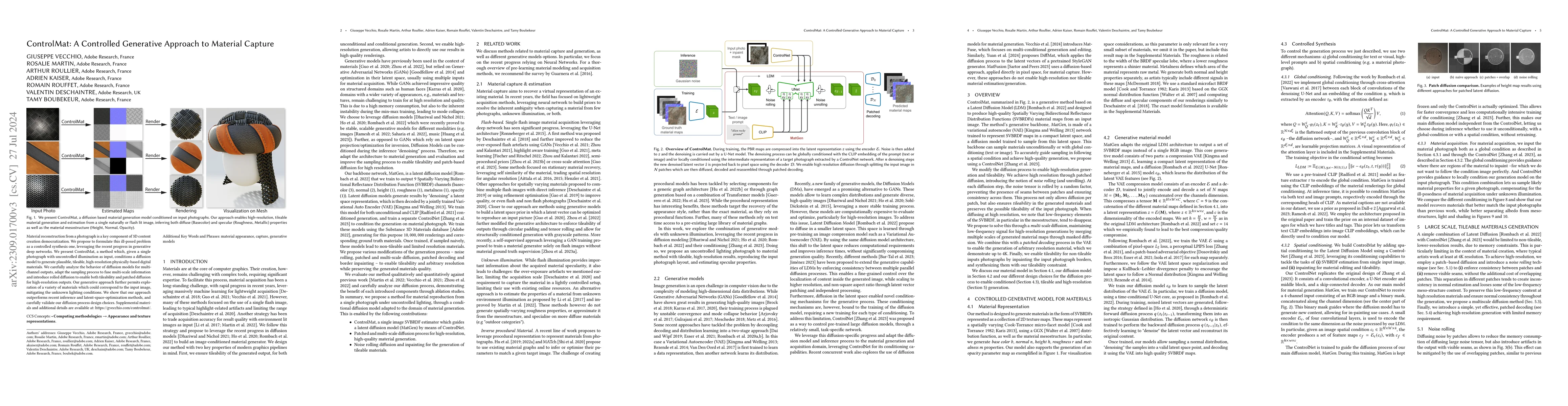 Thumbnail for ControlMat: A Controlled Generative Approach to Material Capture