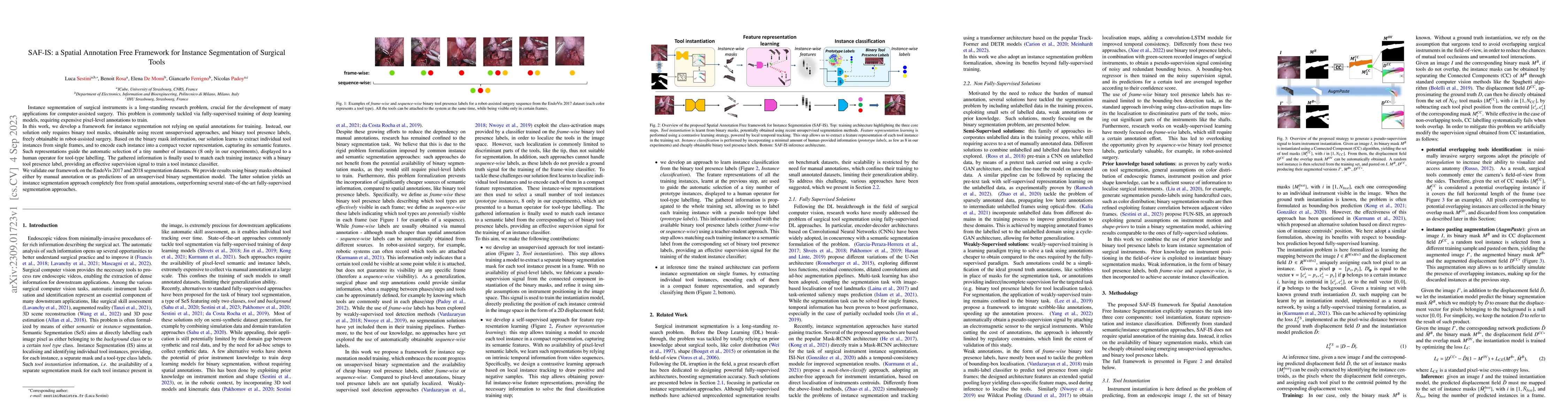 Thumbnail for SAF-IS: a Spatial Annotation Free Framework for Instance Segmentation of
  Surgical Tools