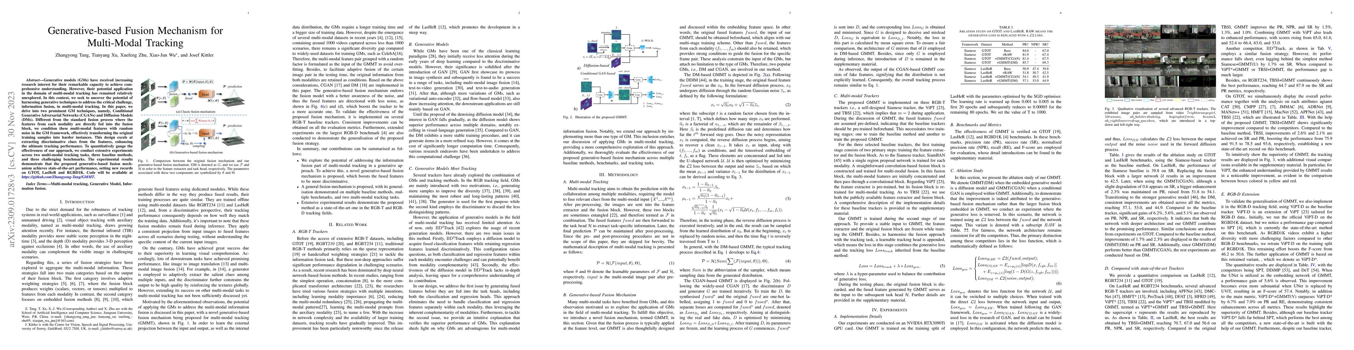 Thumbnail for Generative-based Fusion Mechanism for Multi-Modal Tracking