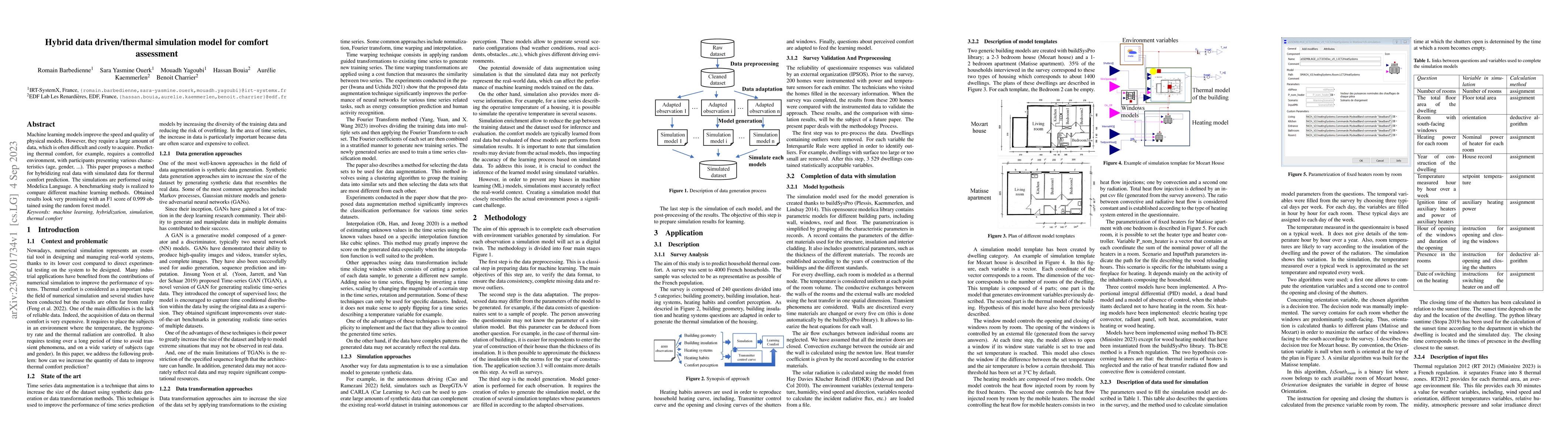Thumbnail for Hybrid data driven/thermal simulation model for comfort assessment