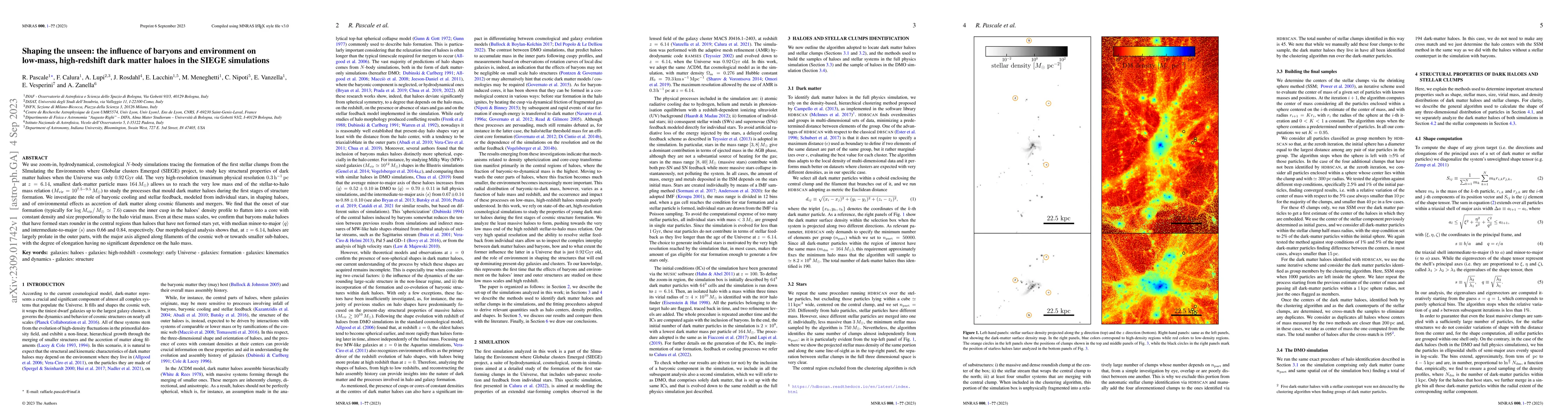 Thumbnail for Shaping the unseen: the influence of baryons and environment on
  low-mass, high-redshift dark matter haloes in the SIEGE simulations