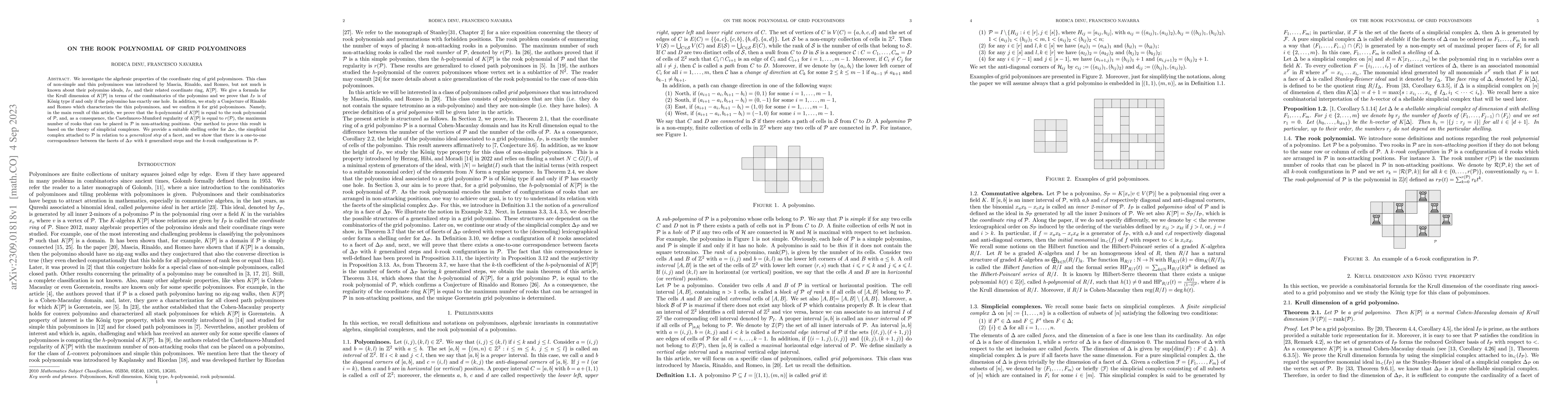 Thumbnail for On the rook polynomial of grid polyominoes
