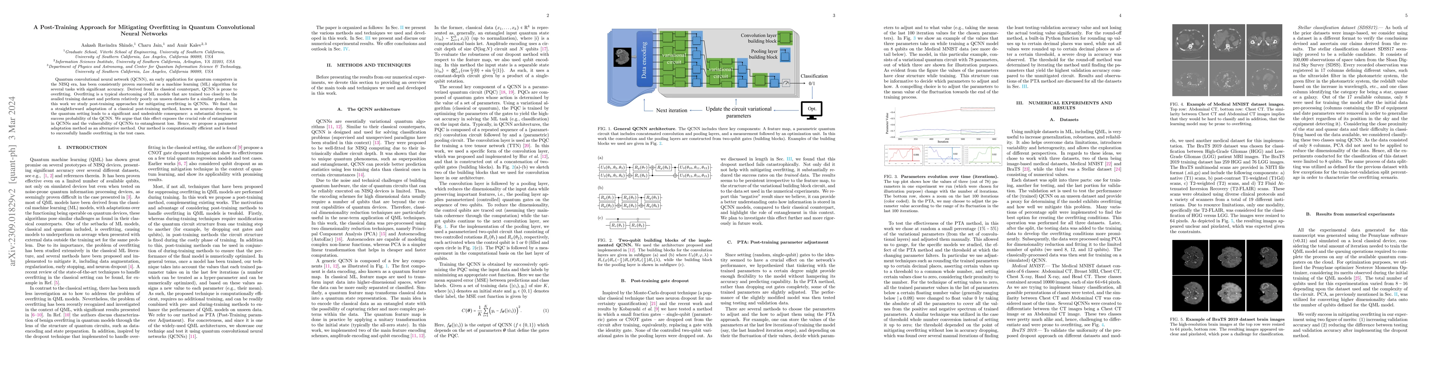 Thumbnail for A Post-Training Approach for Mitigating Overfitting in Quantum
  Convolutional Neural Networks