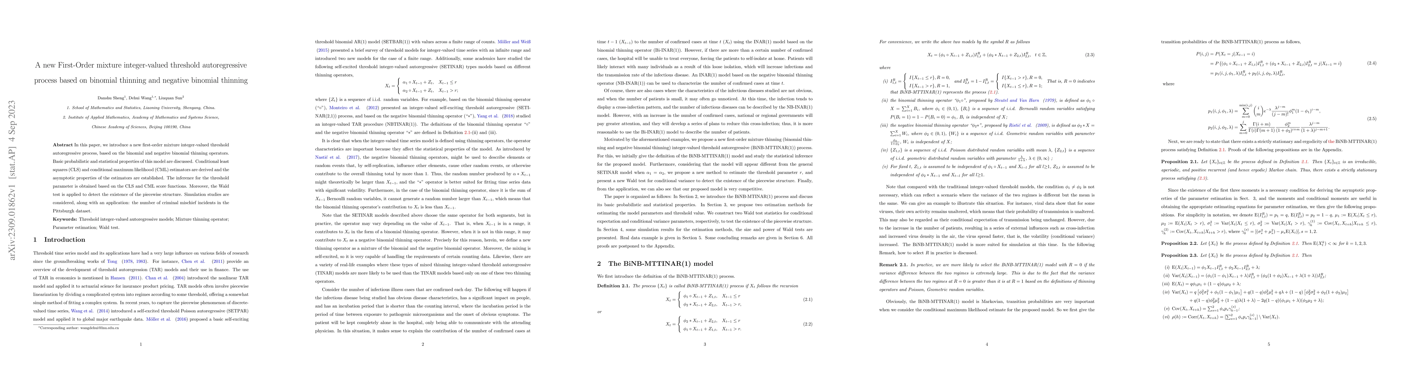 Thumbnail for A new First-Order mixture integer-valued threshold autoregressive
  process based on binomial thinning and negative binomial thinning
