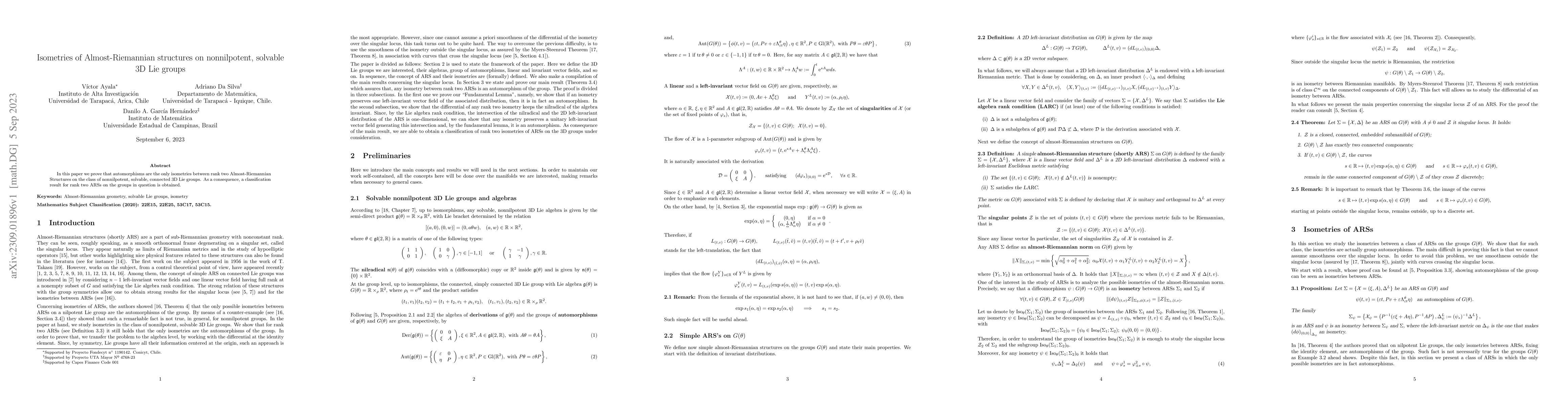 Thumbnail for Isometries of Almost-Riemannian structures on nonnilpotent, solvable 3D
  Lie groups
