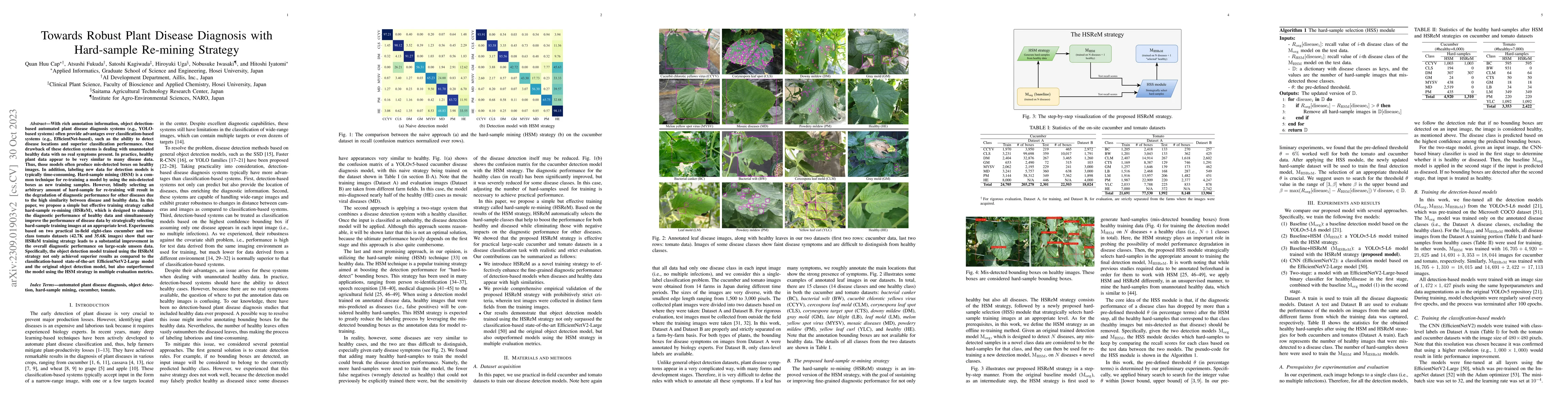 Thumbnail for Towards Robust Plant Disease Diagnosis with Hard-sample Re-mining
  Strategy