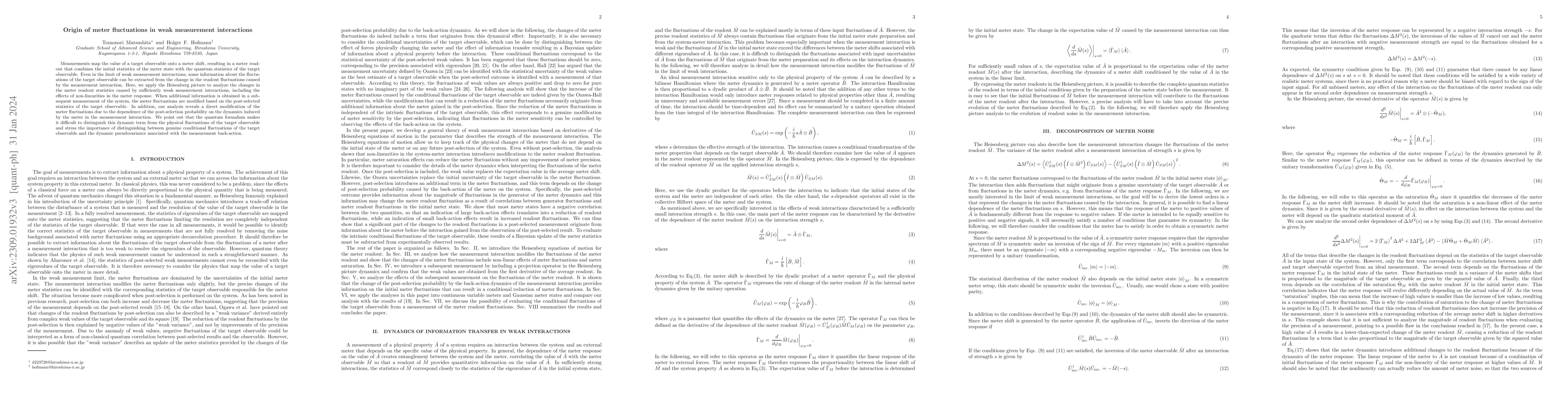 Thumbnail for Origin of meter fluctuations in weak measurement interactions