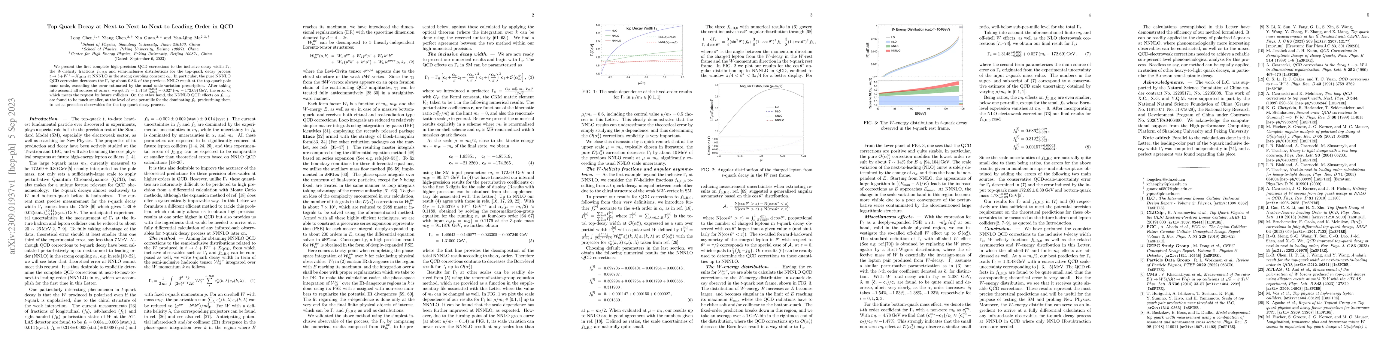 Thumbnail for Top-Quark Decay at Next-to-Next-to-Next-to-Leading Order in QCD