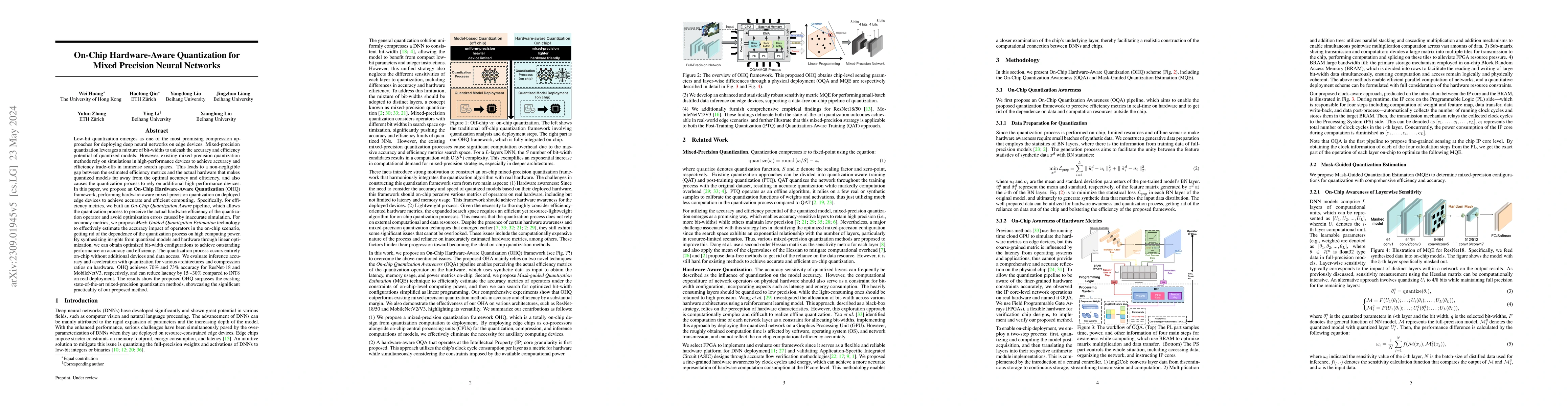 Thumbnail for On-Chip Hardware-Aware Quantization for Mixed Precision Neural Networks