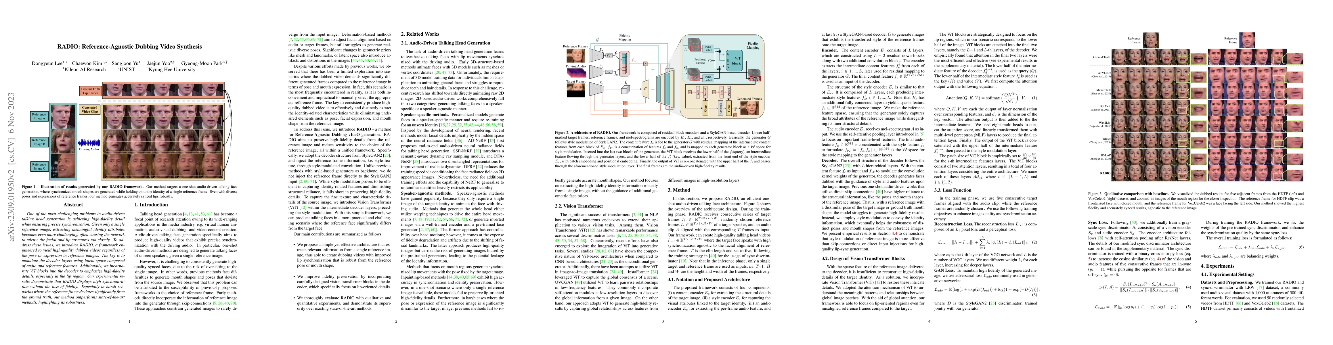 Thumbnail for RADIO: Reference-Agnostic Dubbing Video Synthesis