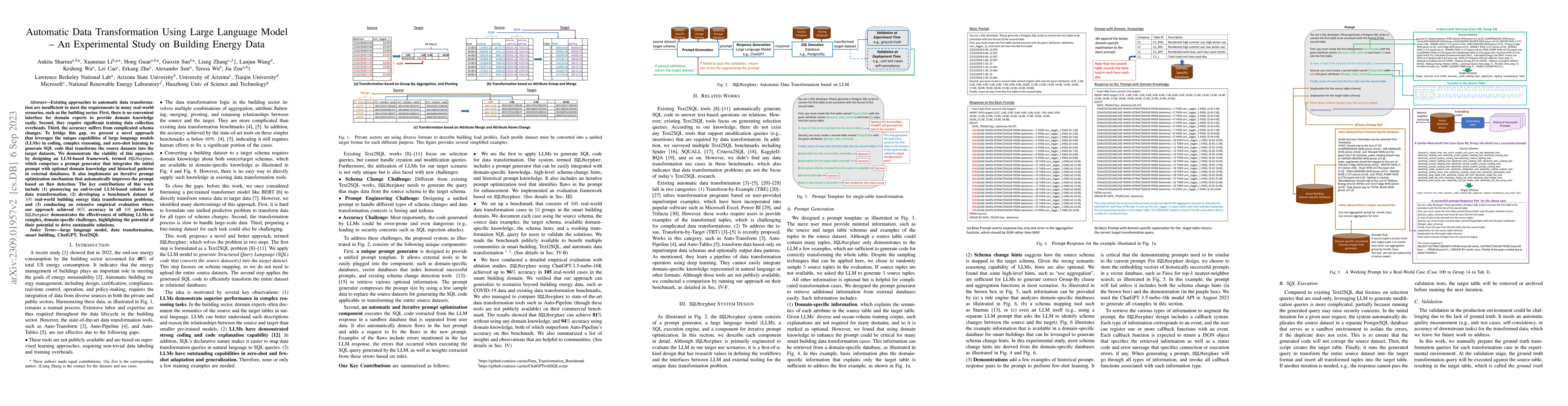 Thumbnail for Automatic Data Transformation Using Large Language Model: An
  Experimental Study on Building Energy Data