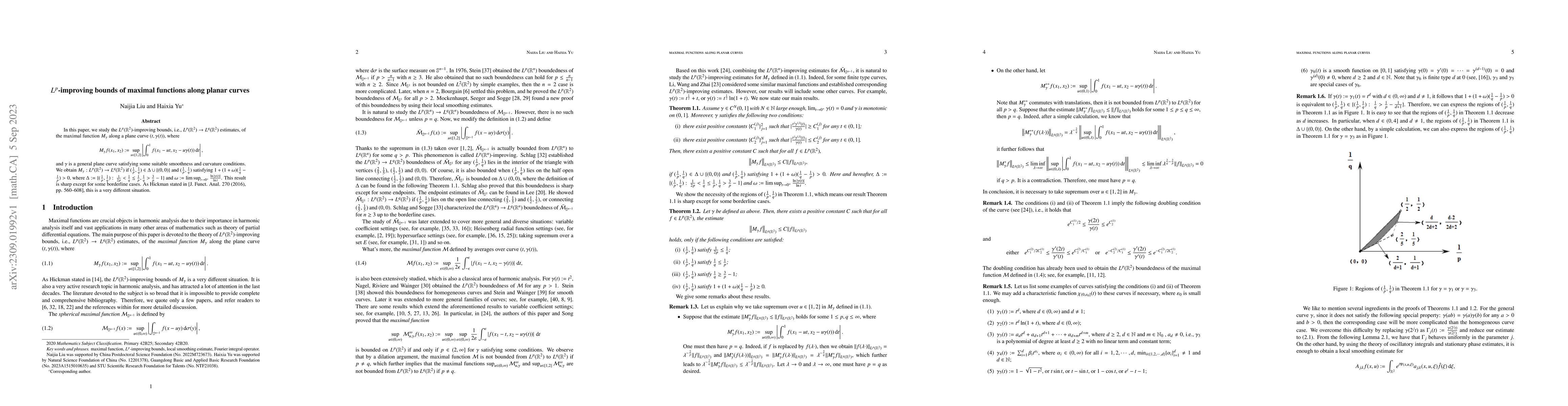 Thumbnail for $L^p$-improving bounds of maximal functions along planar curves