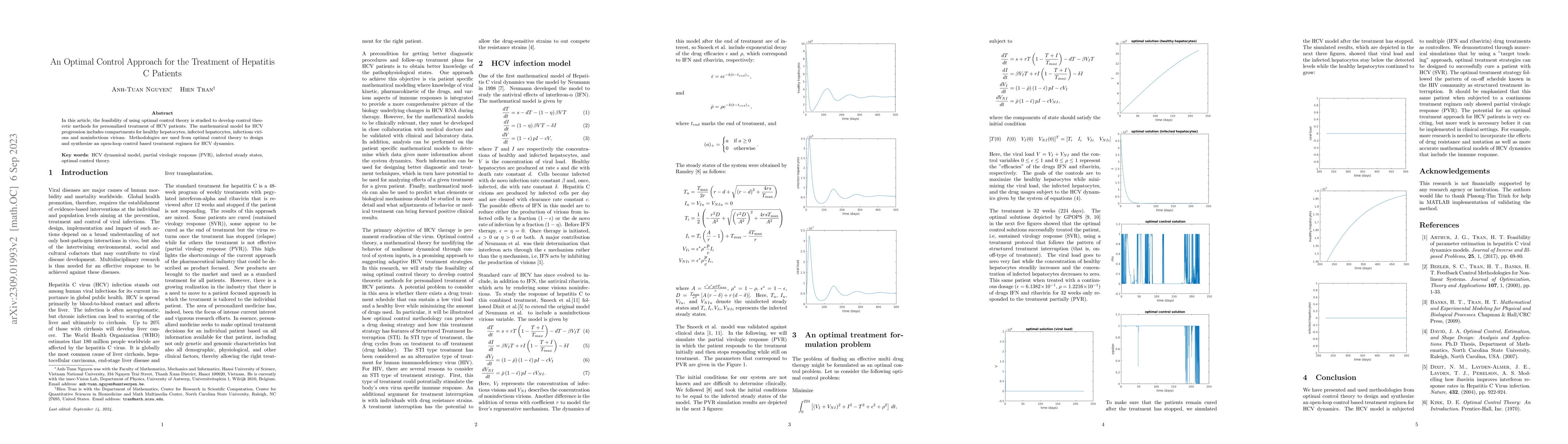 Thumbnail for An optimal control approach for the treatment of hepatitis C patients