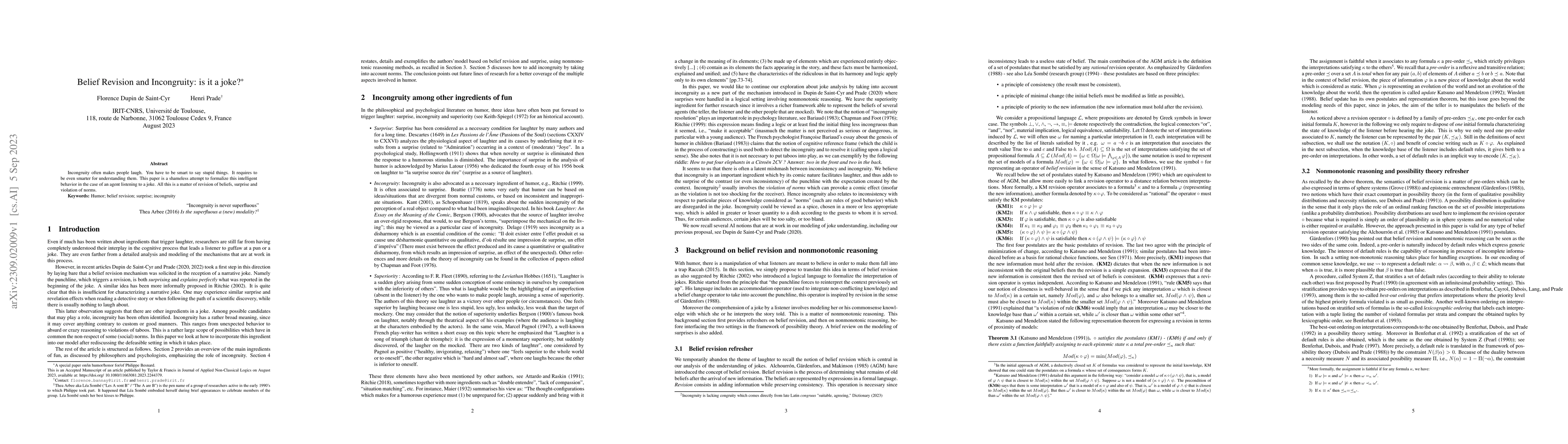 Thumbnail for Belief revision and incongruity: is it a joke?