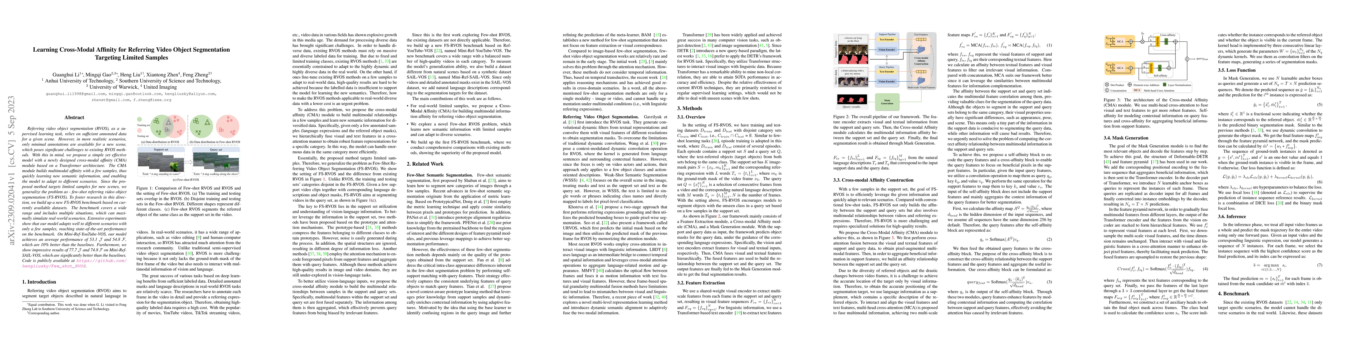 Thumbnail for Learning Cross-Modal Affinity for Referring Video Object Segmentation
  Targeting Limited Samples