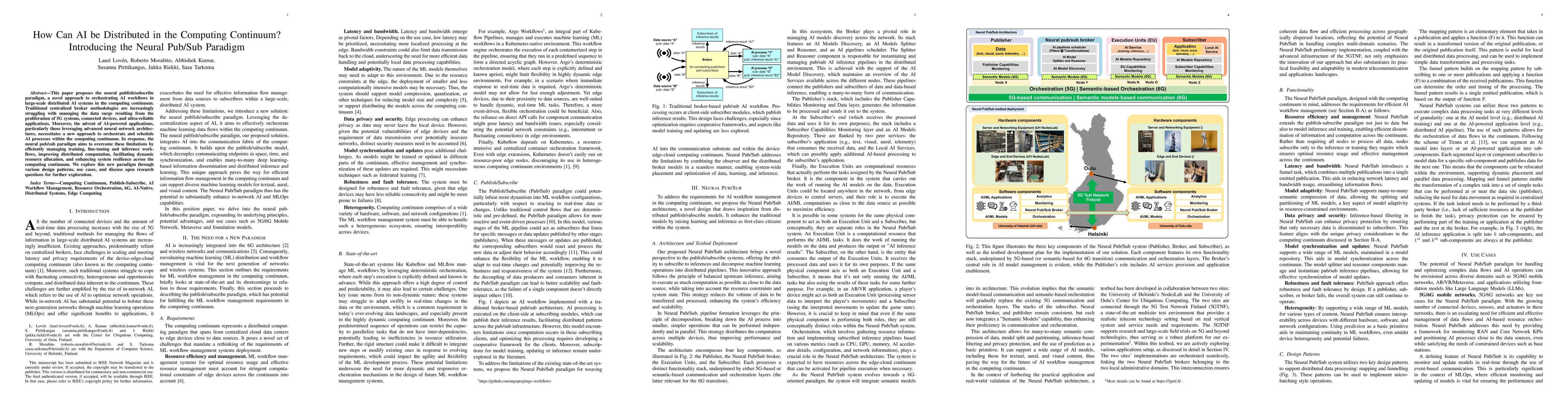 Thumbnail for How Can AI be Distributed in the Computing Continuum? Introducing the
  Neural Pub/Sub Paradigm