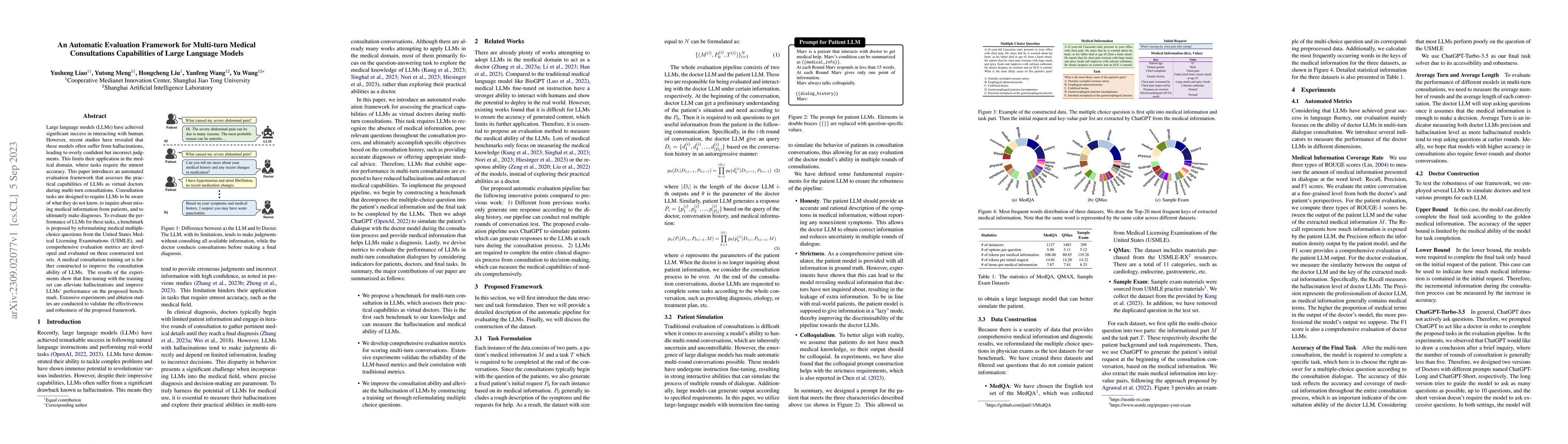 Thumbnail for An Automatic Evaluation Framework for Multi-turn Medical Consultations
  Capabilities of Large Language Models