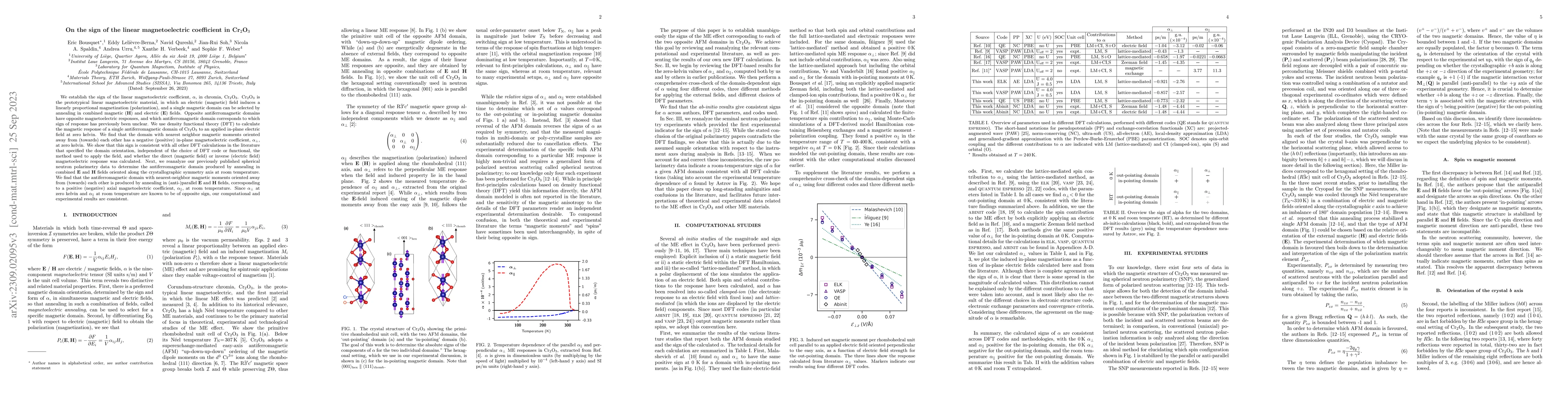 Thumbnail for On the sign of the linear magnetoelectric coefficient in Cr$_2$O$_3$