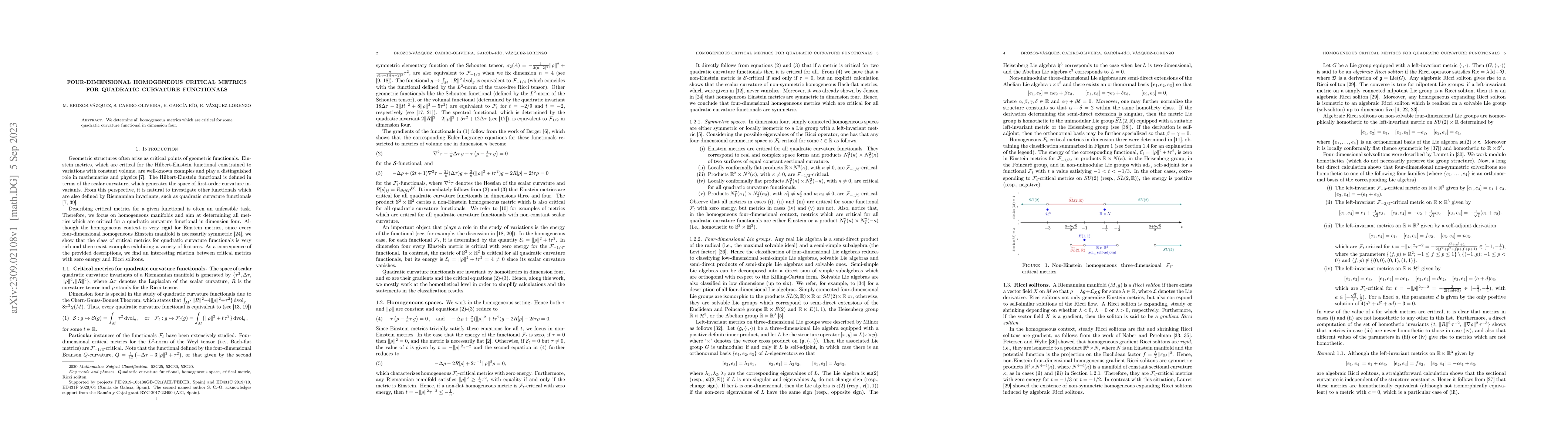 Thumbnail for Four-dimensional homogeneous critical metrics for quadratic curvature
  functionals