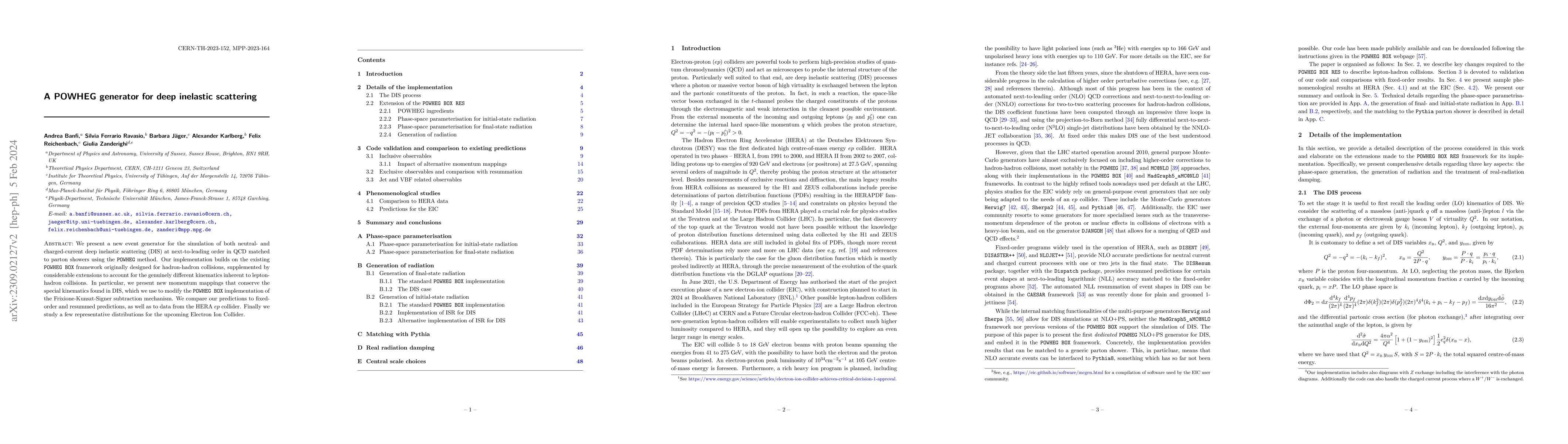 Thumbnail for A POWHEG generator for deep inelastic scattering