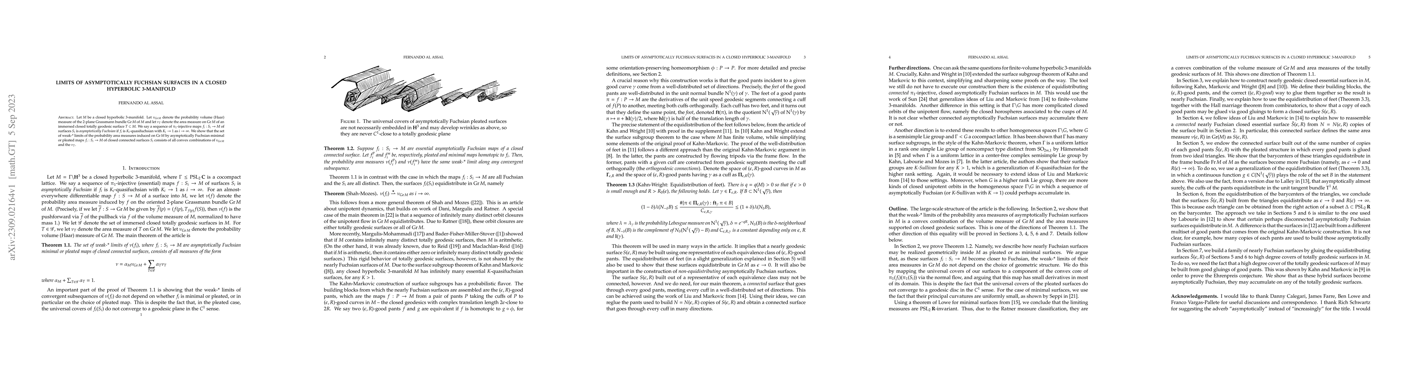 Thumbnail for Limits of asymptotically Fuchsian surfaces in a closed hyperbolic
  3-manifold