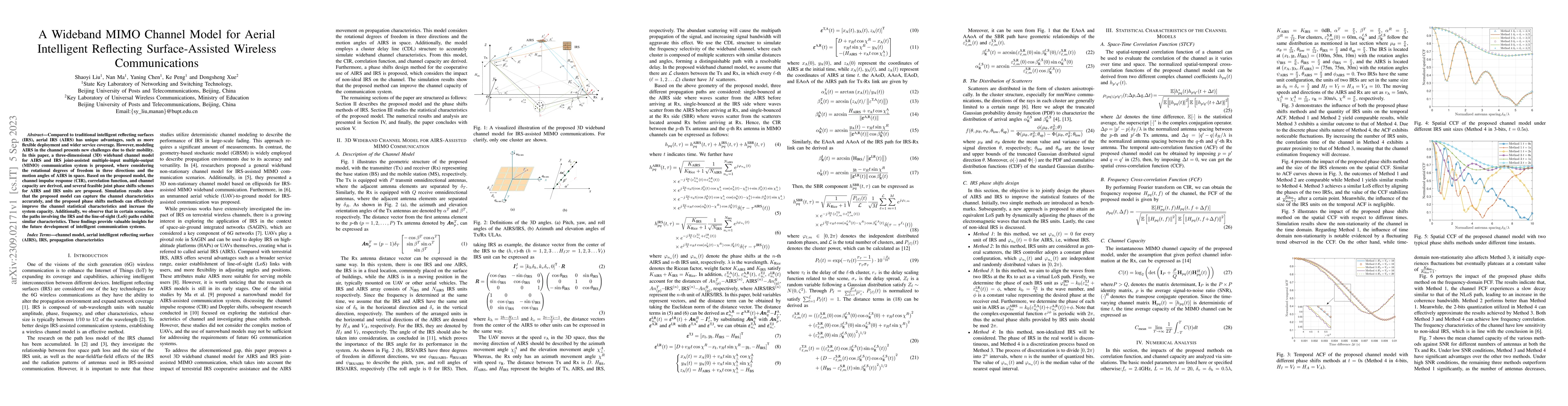 Thumbnail for A Wideband MIMO Channel Model for Aerial Intelligent Reflecting
  Surface-Assisted Wireless Communications