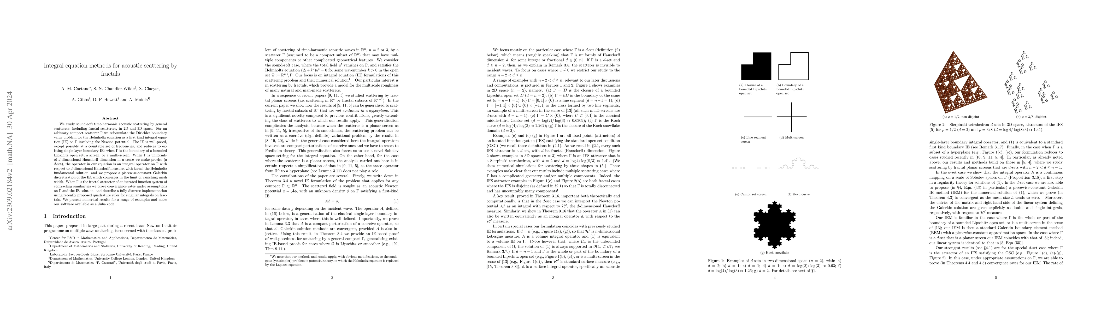 Thumbnail for Integral equation methods for acoustic scattering by fractals