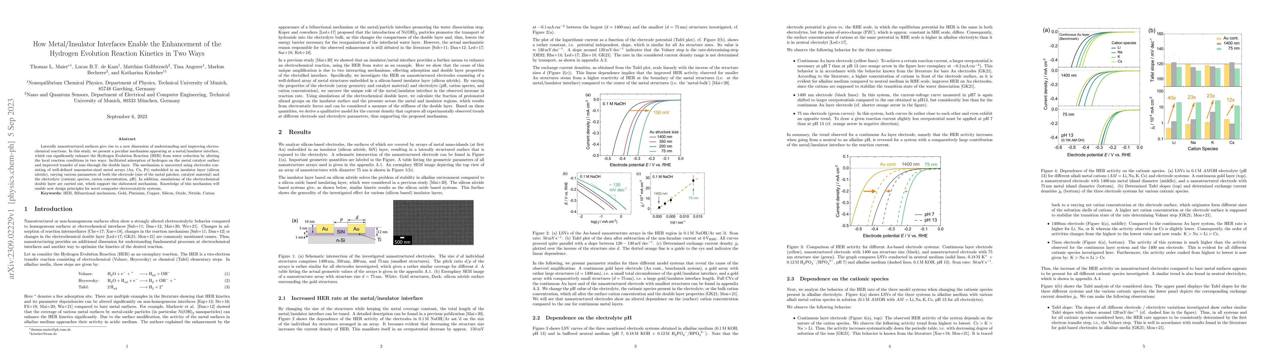 Thumbnail for How Metal/Insulator Interfaces Enable the Enhancement of the Hydrogen
  Evolution Reaction Kinetics in Two Ways