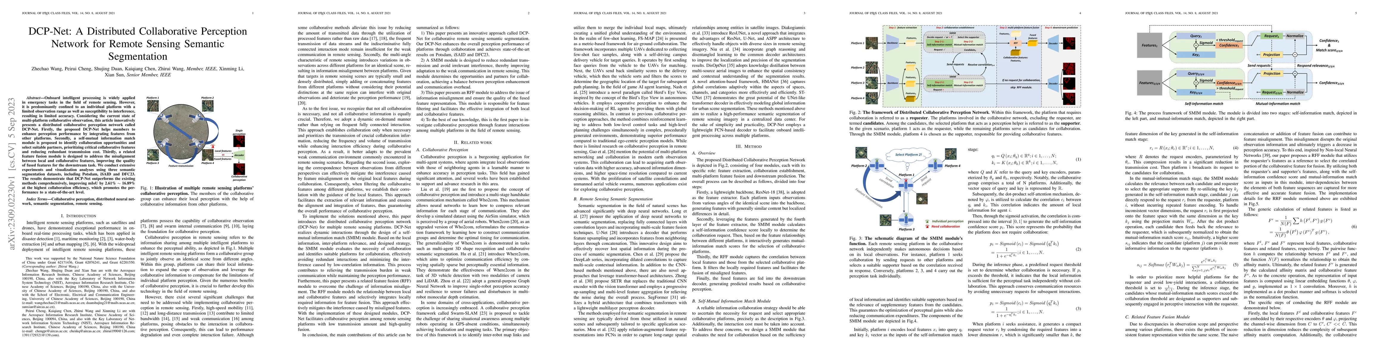 Thumbnail for DCP-Net: A Distributed Collaborative Perception Network for Remote
  Sensing Semantic Segmentation