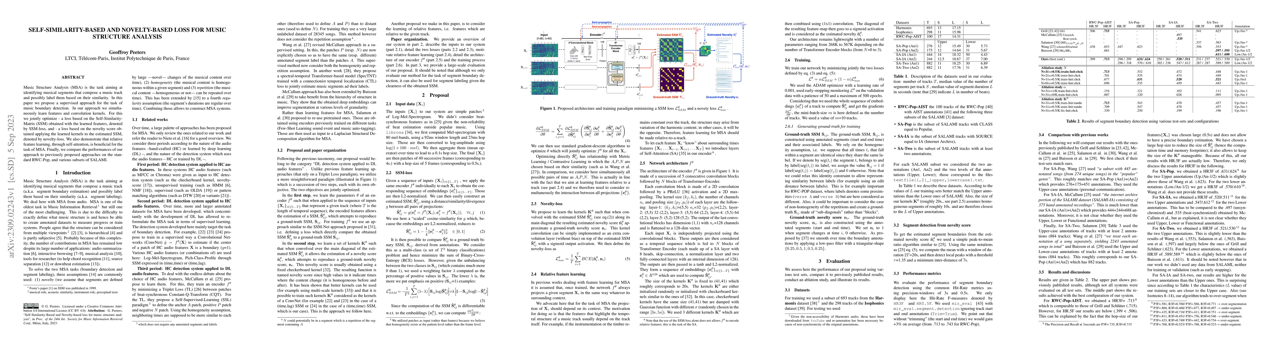 Thumbnail for Self-Similarity-Based and Novelty-based loss for music structure
  analysis