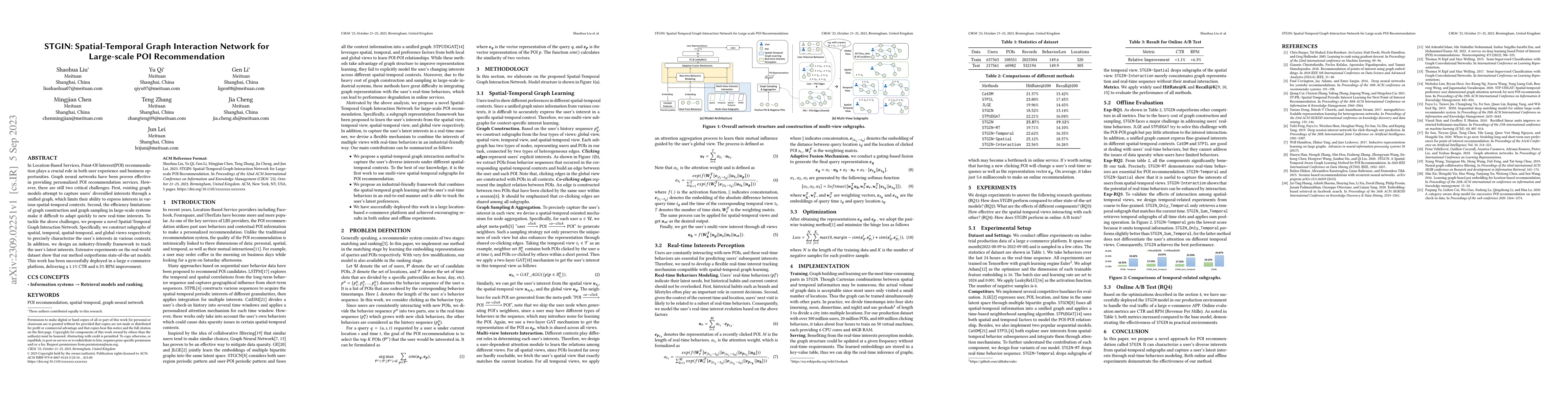 Thumbnail for STGIN: Spatial-Temporal Graph Interaction Network for Large-scale POI
  Recommendation