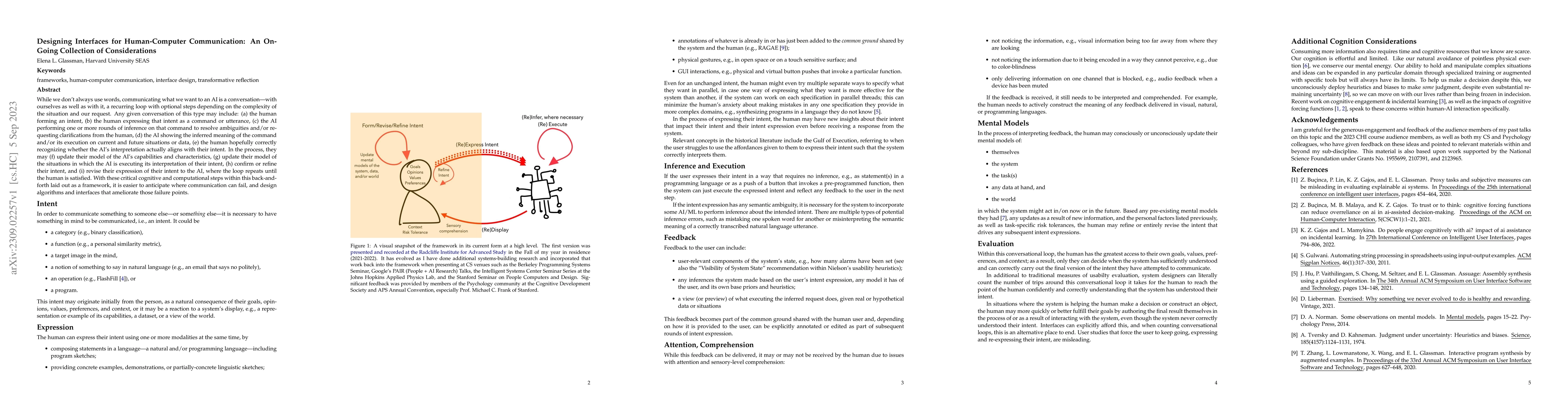 Thumbnail for Designing Interfaces for Human-Computer Communication: An On-Going
  Collection of Considerations