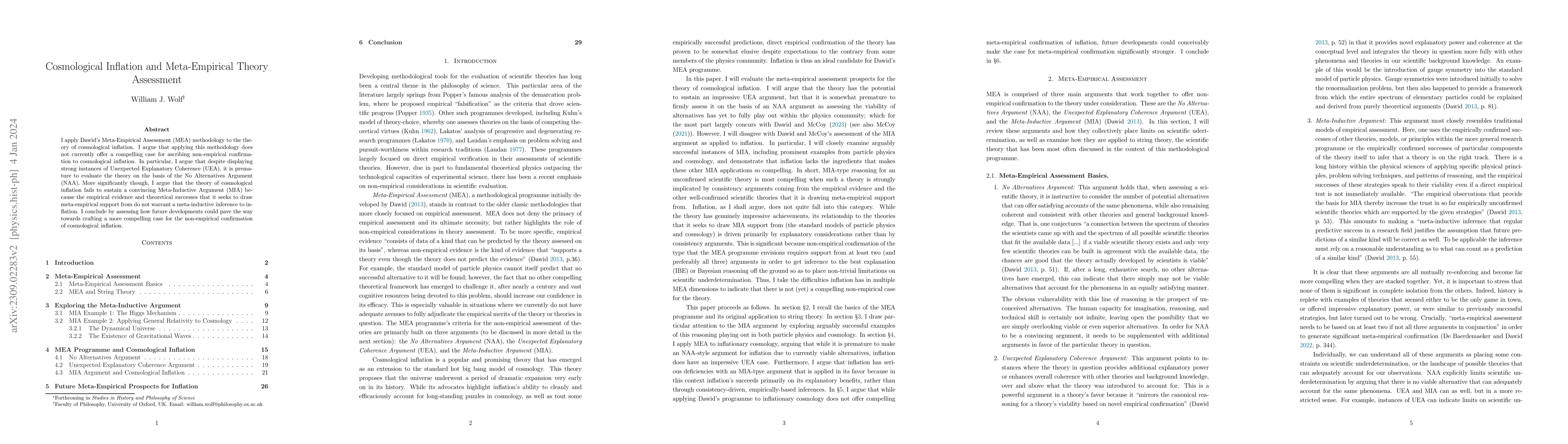 Thumbnail for Cosmological Inflation and Meta-Empirical Theory Assessment