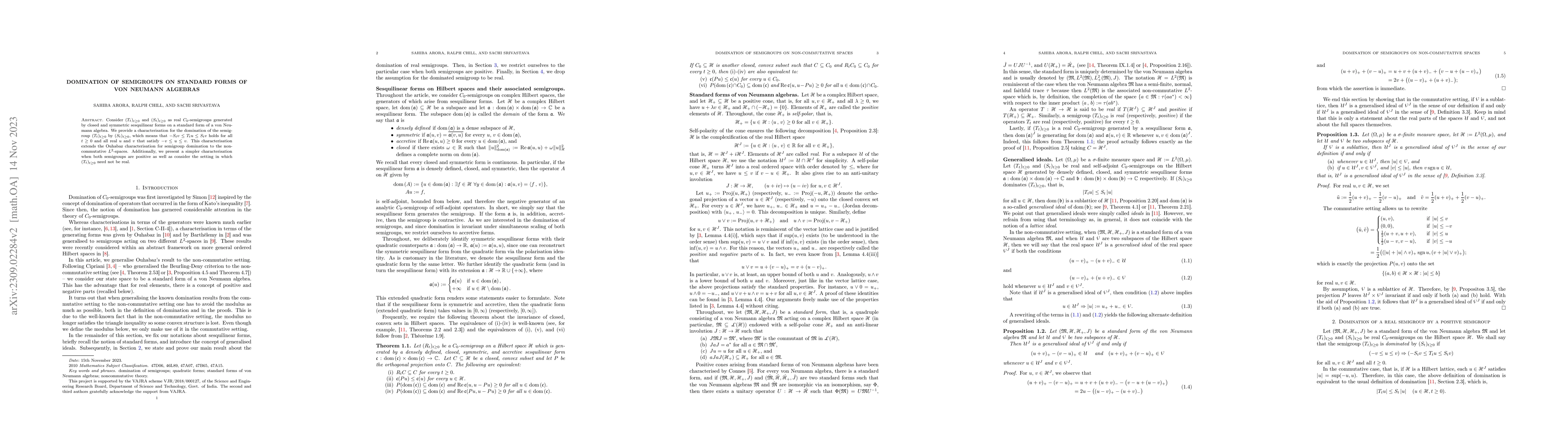 Thumbnail for Domination of semigroups on standard forms of von Neumann algebras