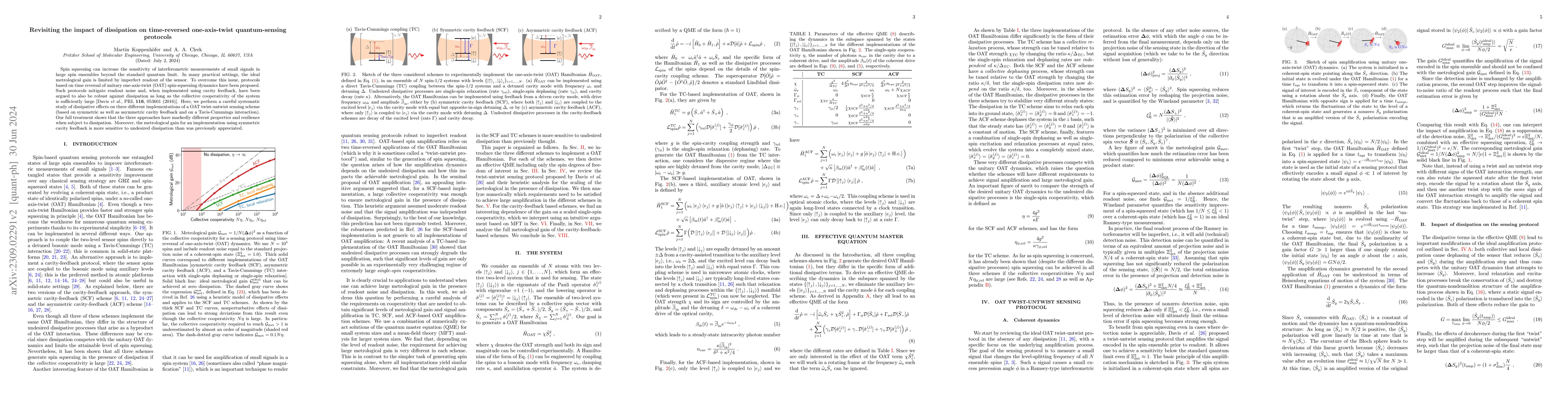Thumbnail for Revisiting the impact of dissipation on time-reversed one-axis-twist
  quantum-sensing protocols