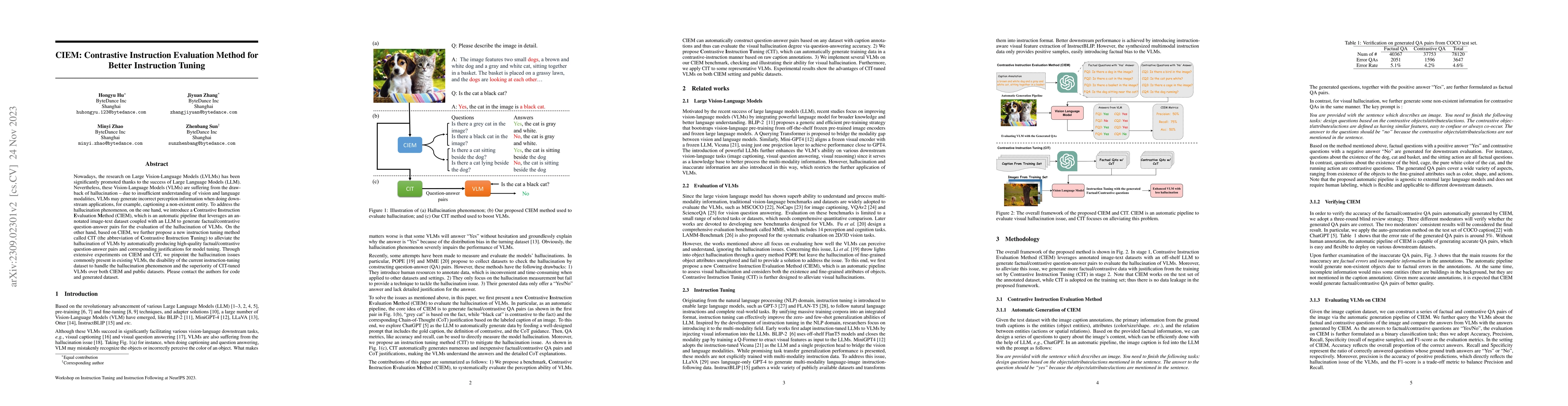 Thumbnail for CIEM: Contrastive Instruction Evaluation Method for Better Instruction
  Tuning